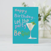 laat de party gin zijn! kaart (Staand voorkant)