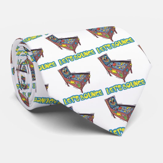 Laat de pinbalmachine van het blad springen stropdas (Opgerold)