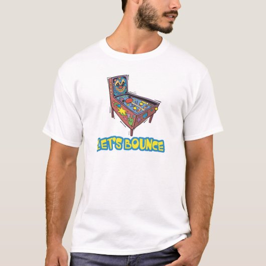 Laat de pinbalmachine van het blad springen t-shirt (Voorkant)