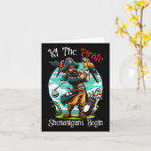 Laat de Pirate Shenanigans beginnen Kaart (Gele Bloem)