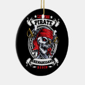 Laat de Pirate Shenanigans met Crossbones Freebo b Keramisch Ornament (Rechts)