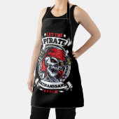 Laat de Pirate Shenanigans met Crossbones Freebo b Schort (Insitu)