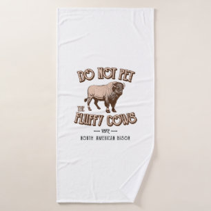 Laat de pluizige Koeien Amerikaanse bizon buffel n Badhanddoek