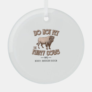 Laat de pluizige Koeien Amerikaanse bizon buffel n Glas Ornament