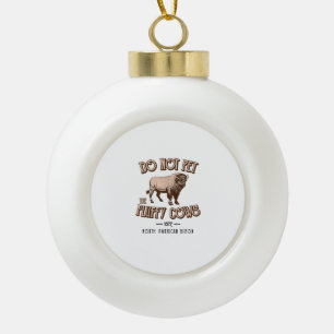 Laat de pluizige Koeien Amerikaanse bizon buffel n Keramische Bal Ornament