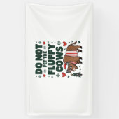 Laat de pluizige Koeien voor kerstkleding niet aai Spandoek (Verticaal)