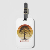Laat de Pompoentijd Rollen Herfst Ontwerp Bagagelabel (Voorkant (verticaal))
