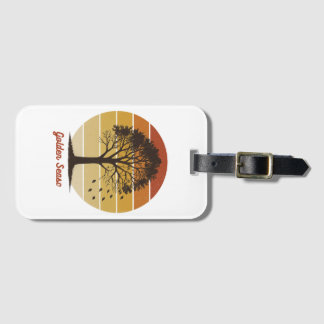 Laat de Pompoentijd Rollen Herfst Ontwerp Bagagelabel