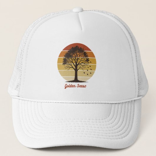 Laat de Pompoentijd Rollen Herfstontwerp Trucker Pet (Voorkant)