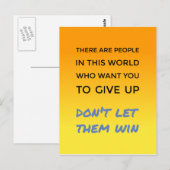 Laat de positieve houding inspirerend citaat niet briefkaart (Voorkant / Achterkant)