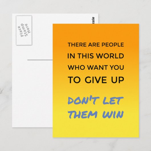 Laat de positieve houding inspirerend citaat niet briefkaart (Voorkant / Achterkant)