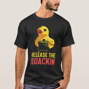 Laat de Quackin cruiseschip Rubber Duck Lover los T-shirt