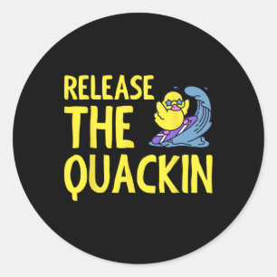 Laat de Quackin Gym Bodybuilding los ------- Ronde Sticker