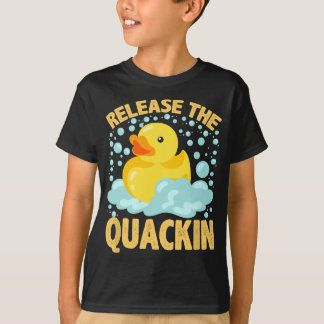 Laat de Quackin Rubber Ducky T Duck lover los T-shirt
