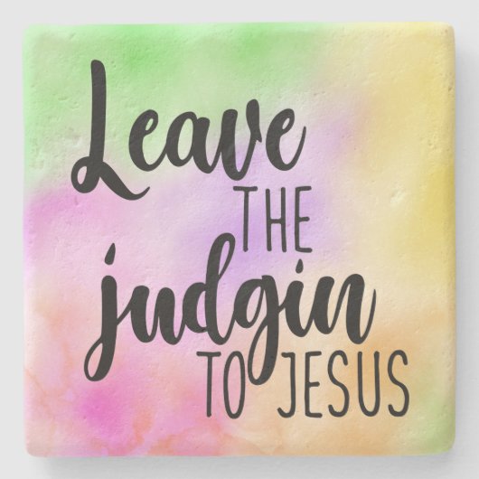 Laat de rechter over aan het Onderzetter van Jezus (Voorkant)