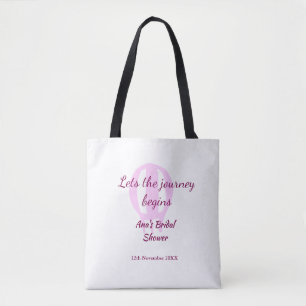 laat de reis beginnen bruidsmeisjesfeest voeg naam tote bag