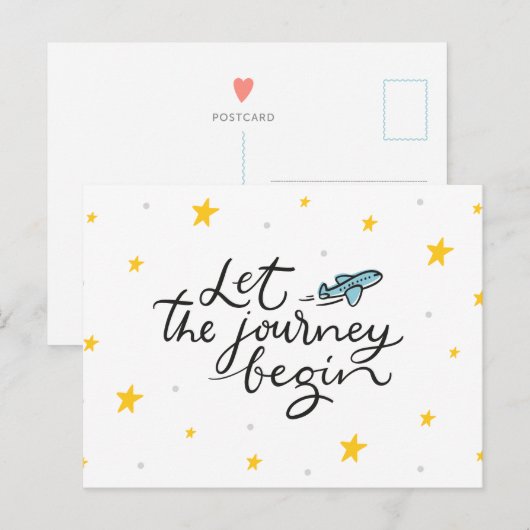 Laat de reis beginnen - Motivatie Briefkaart (Voorkant / Achterkant)