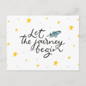 Laat de reis beginnen - Motivatie Briefkaart (Voorkant)