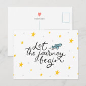 Laat de Reis Beginnen - Motiverende Postkaart (Voorkant / Achterkant)
