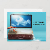 LAAT DE REISVERANDERING IN HET ONTWERP VAN DE REIS BRIEFKAART (Voorkant / Achterkant)