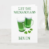 ***LAAT DE SCHANIGANEN BEGINNEN** ST. PATRICK'S DA KAART (Voorkant)