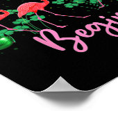 Laat de Schelmenstreek Beginnen Flamingo Leprechau Poster (Hoek)