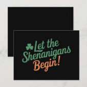 Laat de Schelmenstreken Beginnen Funny Ierse St Pa Briefkaart (Voorkant / Achterkant)