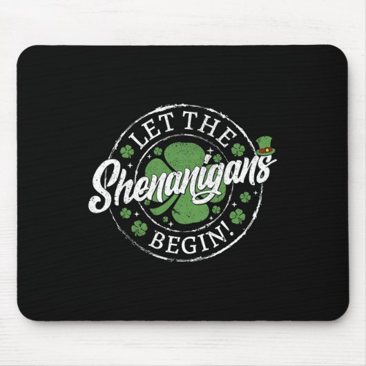 Laat de Schelmenstreken Beginnen Funny St. Patrick Muismat (Voorkant)