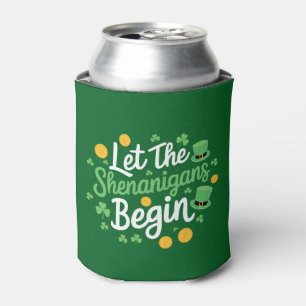 Laat de Schelmenstreken Beginnen Grappige St. Patr Blikjeskoeler