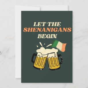 Laat de Schelmenstreken Beginnen Grappige St. Patr Feestdagenkaart