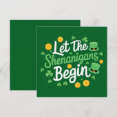 Laat de Schelmenstreken Beginnen Grappige St. Patr Kaart (Voorkant / Achterkant)