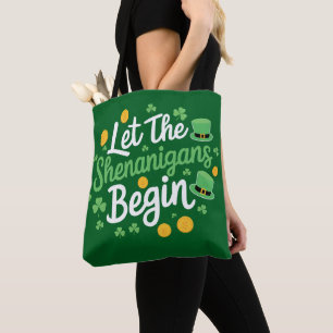 Laat de Schelmenstreken Beginnen Grappige St. Patr Tote Bag