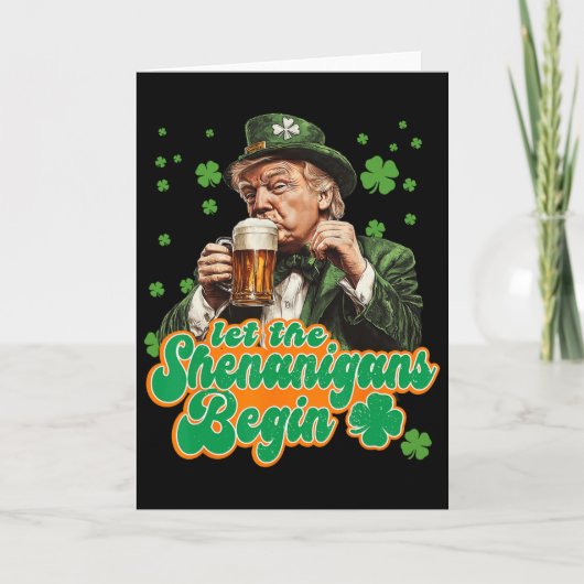 Laat de Schelmenstreken Beginnen St. Patrick's Day Kaart (Voorkant)