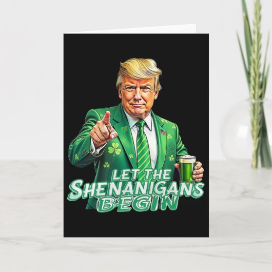 Laat de Schelmenstreken Beginnen St. Patrick's Day Kaart (Voorkant)
