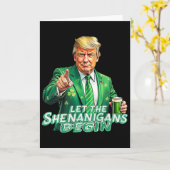 Laat de Schelmenstreken Beginnen St. Patrick's Day Kaart (Gele Bloem)
