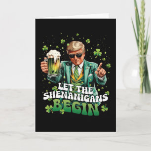 Laat de Schelmenstreken Beginnen Trump St. Patrick Kaart