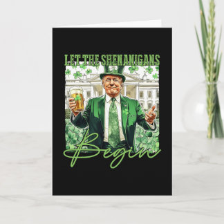 Laat de Schelmenstreken Beginnen Trump St. Patrick Kaart