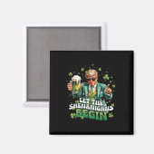Laat de Schelmenstreken Beginnen Trump St. Patrick Magneet (Voorkant / Achterkant)