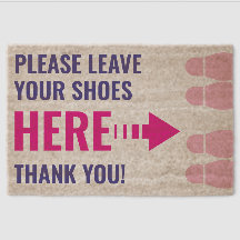  Laat de schoenen hier roze - BLANK