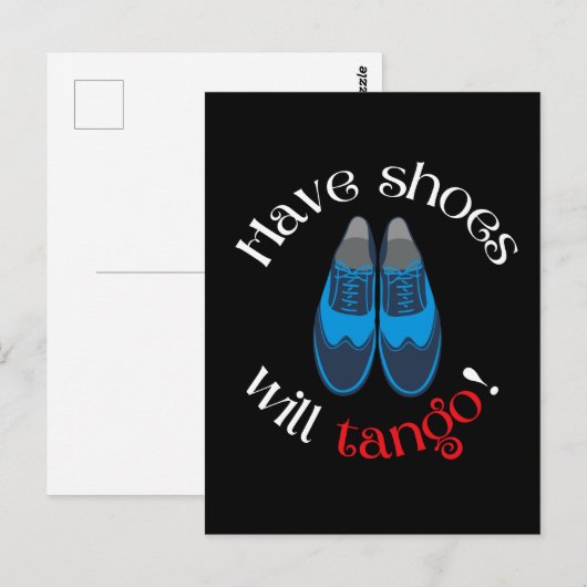 Laat de schoenen van de Mannen Tango-schoenen staa Briefkaart (Voorkant / Achterkant)