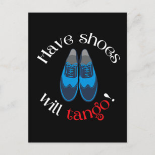 Laat de schoenen van de Mannen Tango-schoenen staa Briefkaart