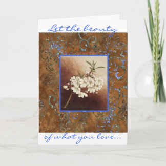 Laat de schoonheid van wat u houdt van is wat u kaart