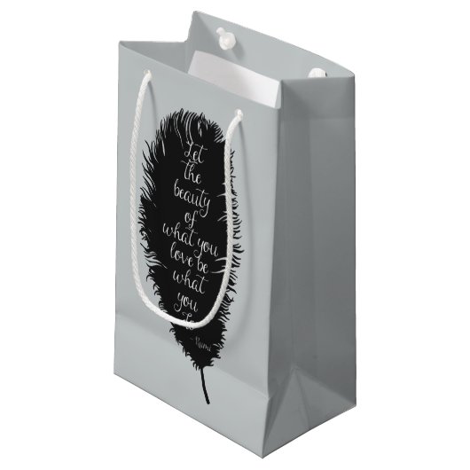 Laat de schoonheidsdoether klein cadeauzakje (Voorkant Gekanteld)