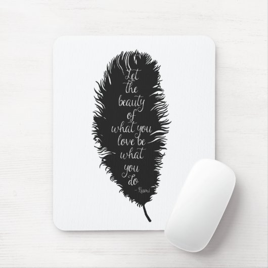 Laat de schoonheidsdoether muismat (Met muis)