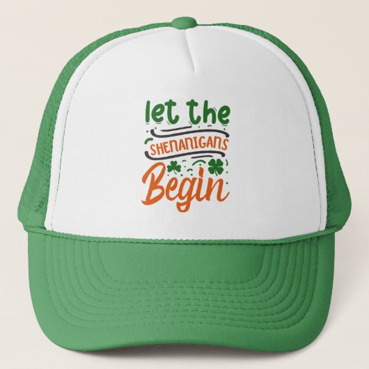 Laat de Shenanigan beginnen met St Patrick's Day Trucker Pet (Voorkant)