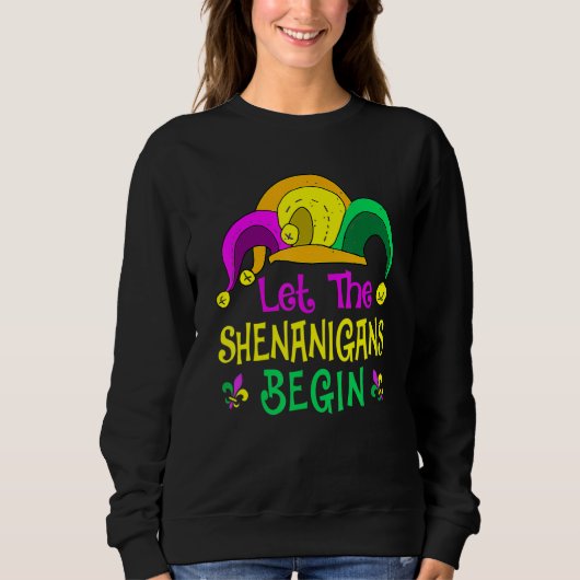 Laat de Shenanigans BeginMardi Gras Parade Festiva Trui (Voorkant)