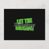 Laat de Shenanigans beginnen Feestdagenkaart (Voorkant)