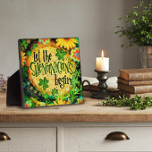 Laat de Shenanigans beginnen Ierse Shamrocks Fotoplaat