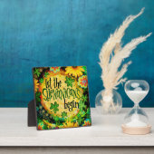 Laat de Shenanigans beginnen Ierse Shamrocks Fotoplaat (Insitu)