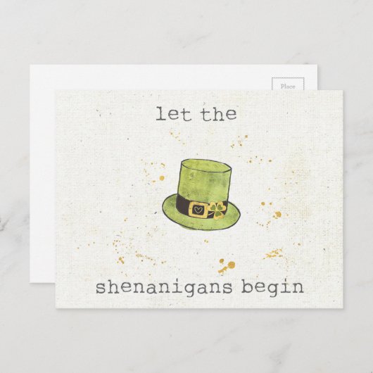 Laat de Shenanigans beginnen | Lucky Cuties II Briefkaart (Voorkant / Achterkant)